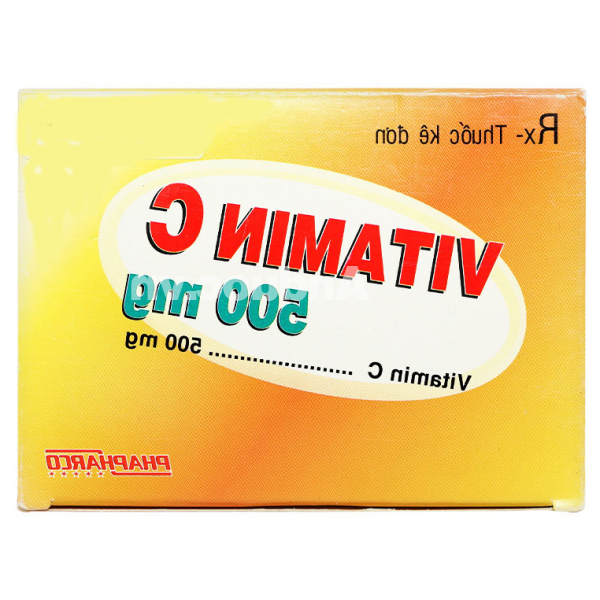 Vitamin C 500mg Phapharco phòng và trị thiếu hụt vitamin C (10 vỉ x 10 viên)