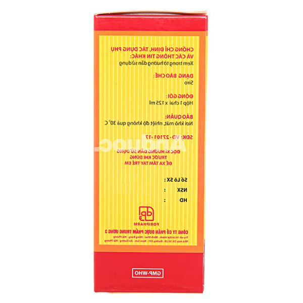 Siro Bổ Phế TW3 Chỉ Khái Lộ trị ho, tiêu đờm chai 125ml