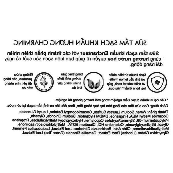 Sữa tắm Enchanteur hương nước hoa giúp sạch khuẩn da chai 650g