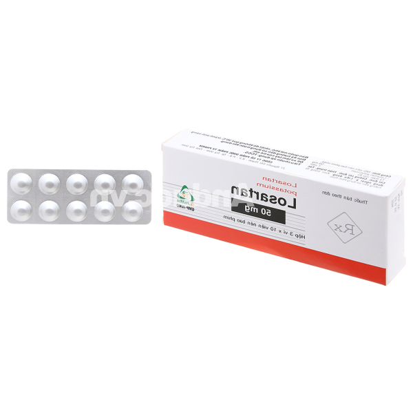 Losartan TV.Pharm 50mg trị tăng huyết áp (3 vỉ x 10 viên)