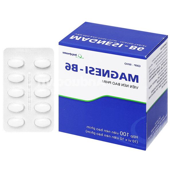Magnesi - B6 Imexpharm trị thiếu magnesi riêng biệt hay kết hợp (10 vỉ x 10 viên)