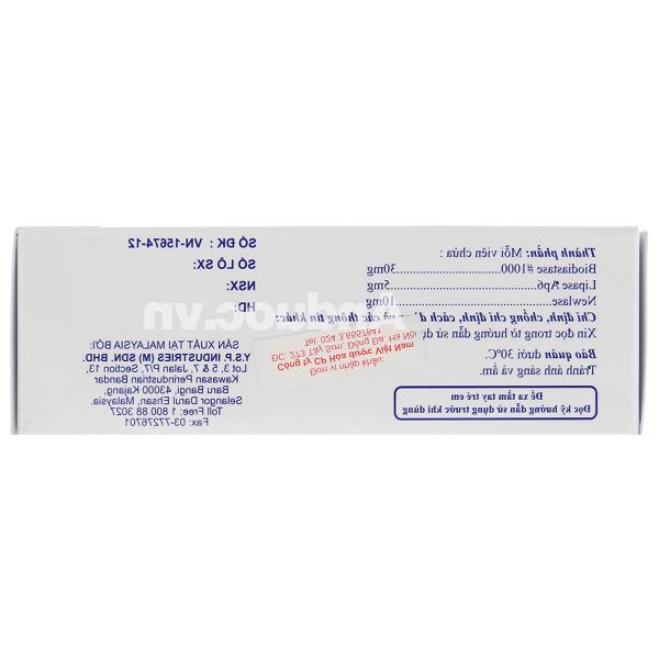 Viên nhai YspBio - Tase trị chứng khó tiêu, bội thực, chán ăn (10 vỉ x 10 viên)