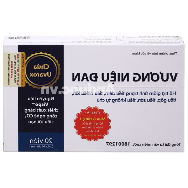 Vương Niệu Đan giảm kích thích bàng quang, giảm tiểu đêm hộp 20 viên