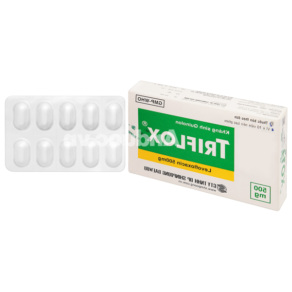 Triflox 500mg trị nhiễm khuẩn (3 vỉ x 10 viên)