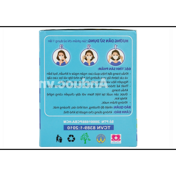 Khẩu trang y tế An Phúc 4 lớp màu xanh hộp 50 cái