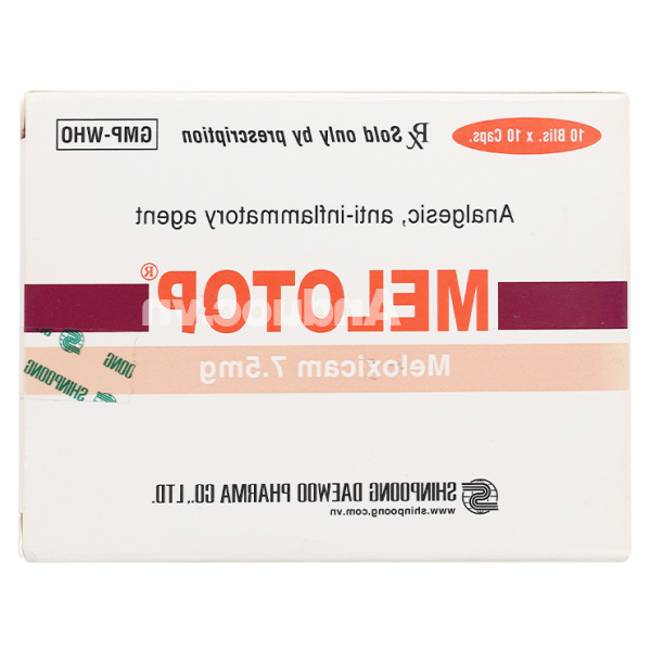 Melotop 7.5mg giảm đau, kháng viêm xương khớp (10 vỉ x 10 viên)