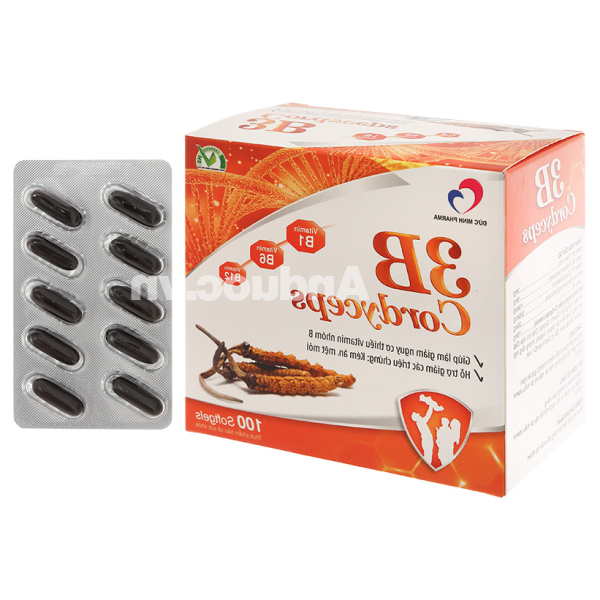 3B Cordyceps hỗ trợ ăn ngon, giảm mệt mỏi hộp 100 viên