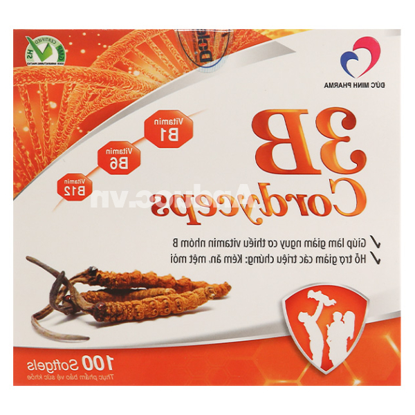 3B Cordyceps hỗ trợ ăn ngon, giảm mệt mỏi hộp 100 viên