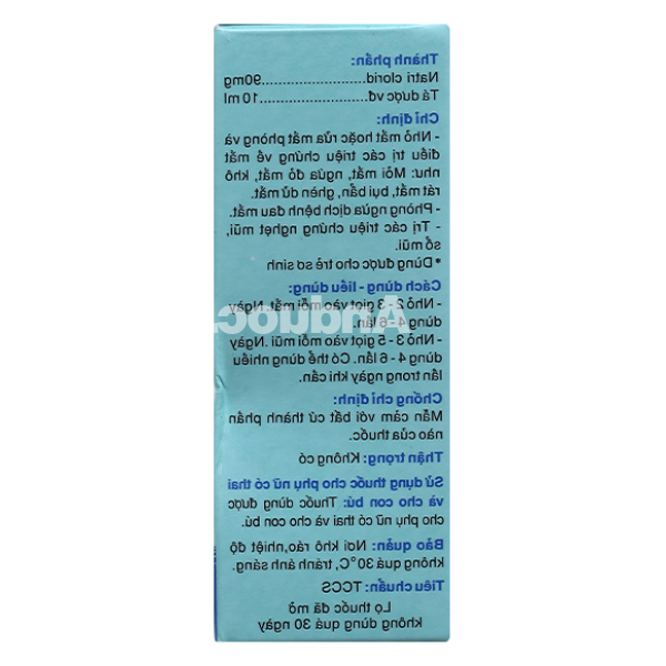 Dung dịch nhỏ mắt Natri Clorid HDpharma 0.9% vệ sinh mắt, mũi lọ 10ml