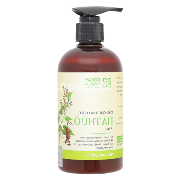 Dầu gội thảo dược Hà Thủ Ô 2 in 1 Cocay Hoala dưỡng tóc, giảm gãy rụng chai 300g