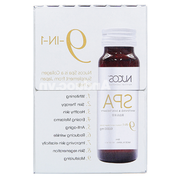 Nước uống Nucos Spa hạn chế lão hóa, làm đẹp da hộp 10 chai x 50ml