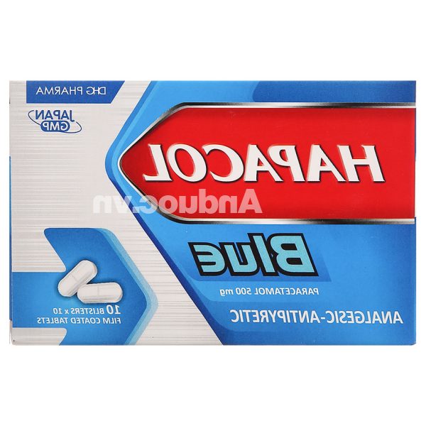 Hapacol Blue 500mg giảm đau, hạ sốt (10 vỉ x 10 viên)