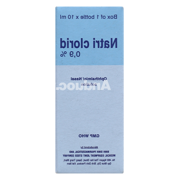 Dung dịch nhỏ mắt Natri Clorid Bidiphar 0.9% vệ sinh mắt, mũi lọ 10ml