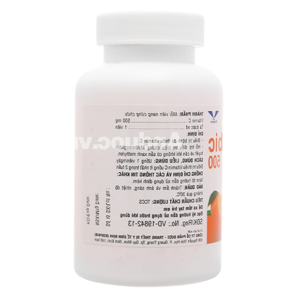 BidiCorbic 500 bổ sung vitamin C 100 viên