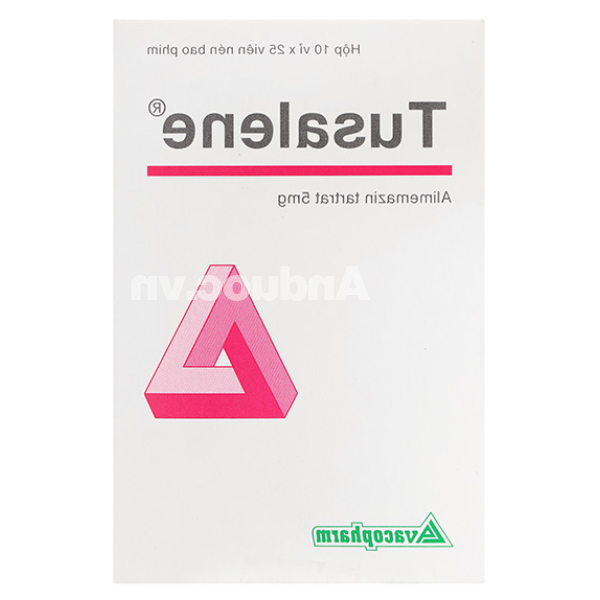 Tusalene 5mg trị triệu chứng các dạng dị ứng, ho khan, mất ngủ (10 vỉ x 25 viên)