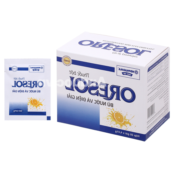 Thuốc bột Oresol HD Pharma bù nước và điện giải (20 gói x 4.41g)