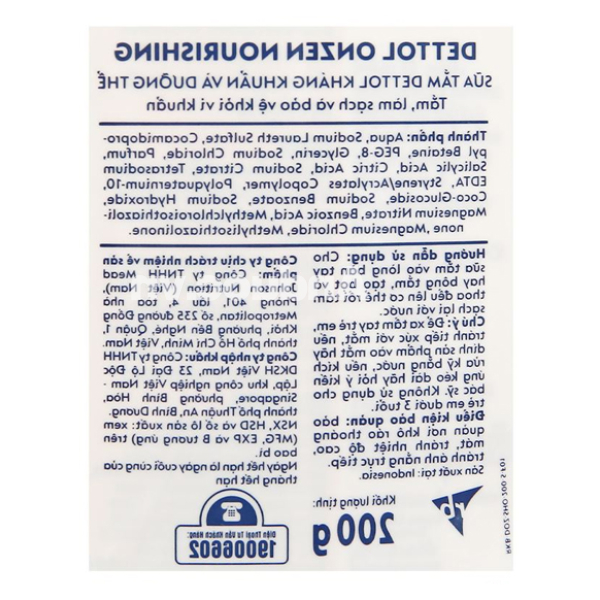 Sữa tắm Dettol Onzen mật ong kháng khuẩn, dưỡng thể chai 250g