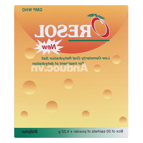 Muối uống Oresol New Bidiphar bù nước và điện giải (20 gói x 4,22g)