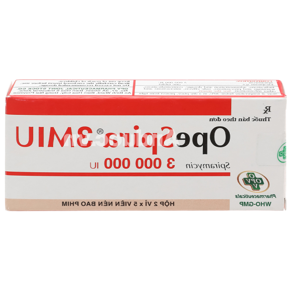OpeSpira 3MIU trị nhiễm khuẩn (2 vỉ x 5 viên)