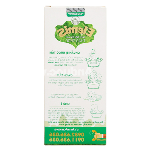 Nước tắm gội thảo dược DK Pharma Elemis làm sạch, bảo vệ da cho bé chai 200ml