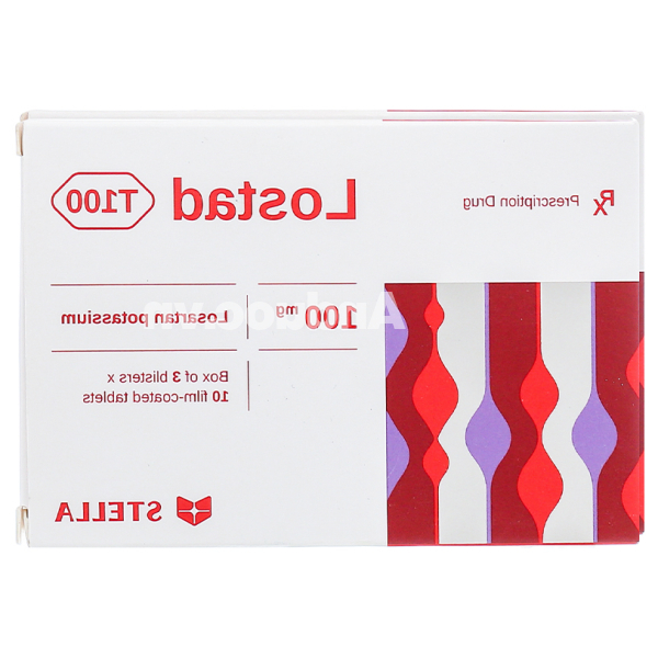 Lostad T100 trị tăng huyết áp và suy tim mạn tính (3 vỉ x 10 viên)