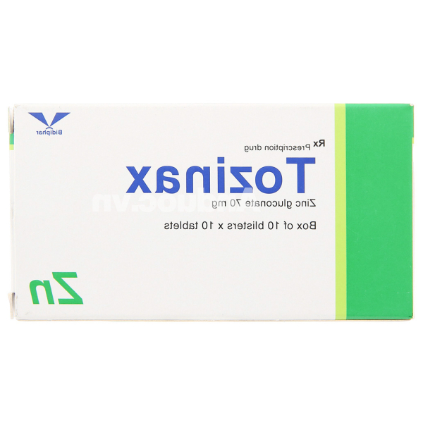 Tozinax 10mg phòng và điều trị thiếu kẽm (10 vỉ x 10 viên)