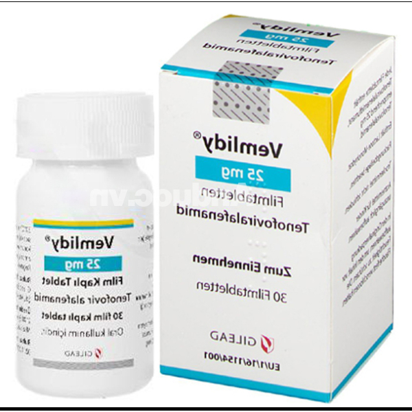 Vemlidy 25mg thuốc kháng virus, trị viêm gan B chai 30 viên