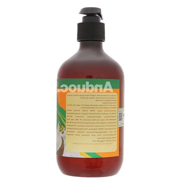 Dầu xả thảo dược Gừng dừa Cocay Hoala giúp tóc mềm mượt, giảm khô sơ chai 440g
