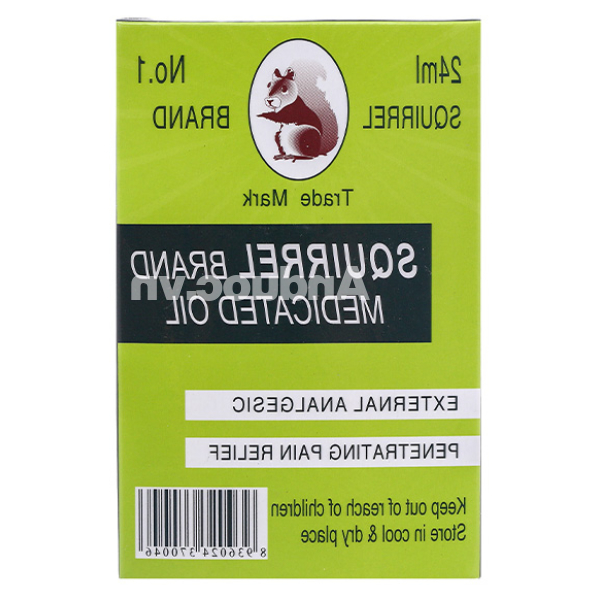 Dầu gió xanh hiệu Con Sóc giảm đau nhức, côn trùng cắn chai 24ml