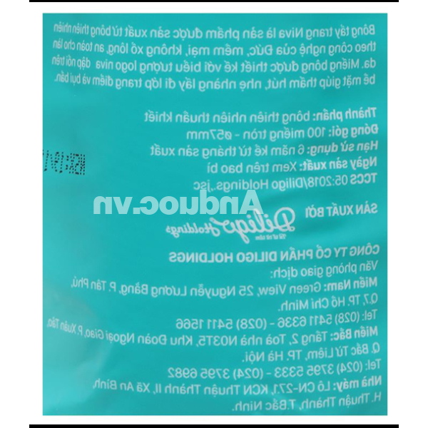 Bông tẩy trang Niva mềm mịn dạng tròn gói 100 miếng