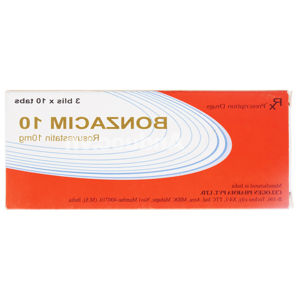 Bonzacim 10 làm giảm cholesterol toàn phần (3 vỉ x 10 viên)