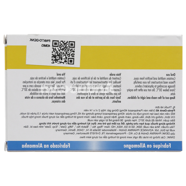 Panto-Denk 40 trị trào ngược dạ dày, thực quản (2 vỉ x 14 viên)