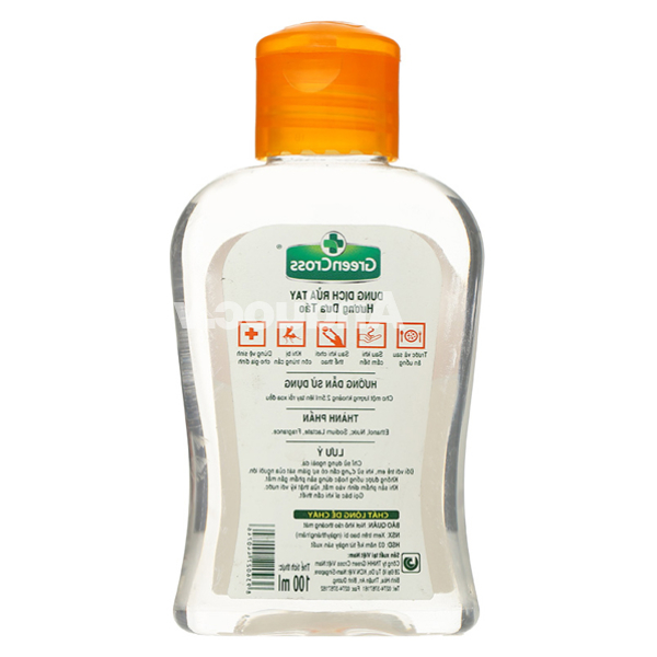 Dung dịch rửa tay Green Cross hương dưa táo kháng khuẩn chai 100ml