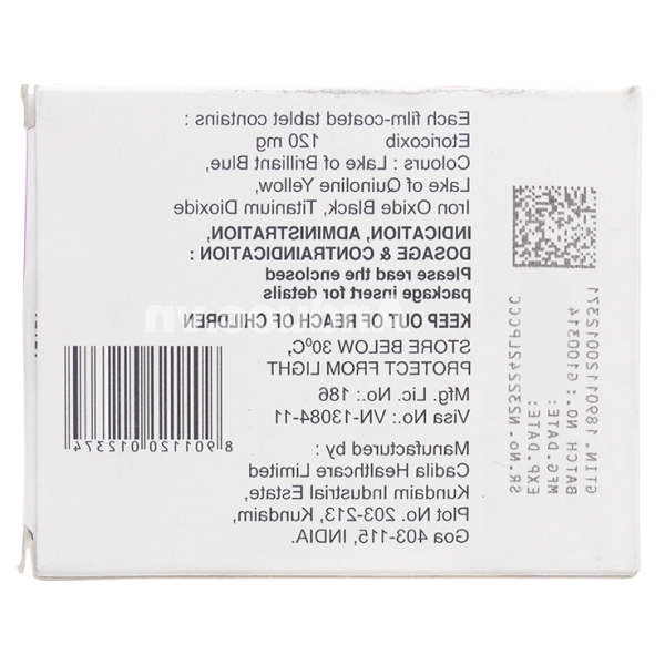 Nucoxia 120 giảm đau, kháng viêm xương khớp (10 vỉ x 10 viên)