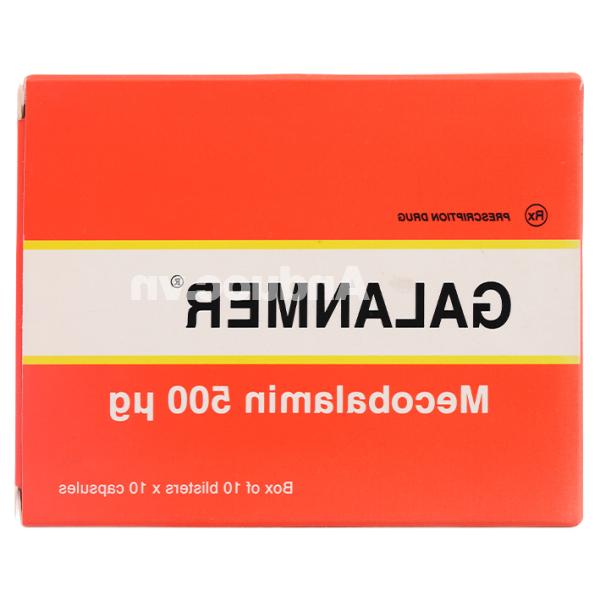 Galanmer 500mcg trị thiếu máu, thiếu vitamin B12 (10 vỉ x 10 viên)