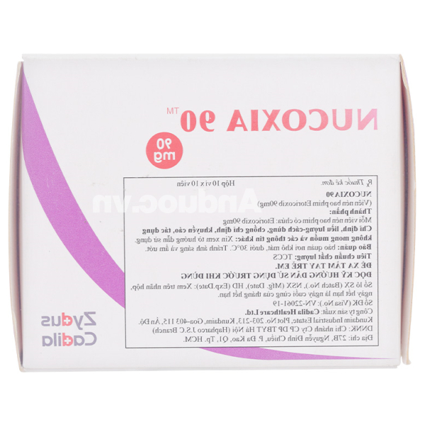 Nucoxia 90mg giảm đau, kháng viêm xương khớp (10 vỉ x 10 viên)