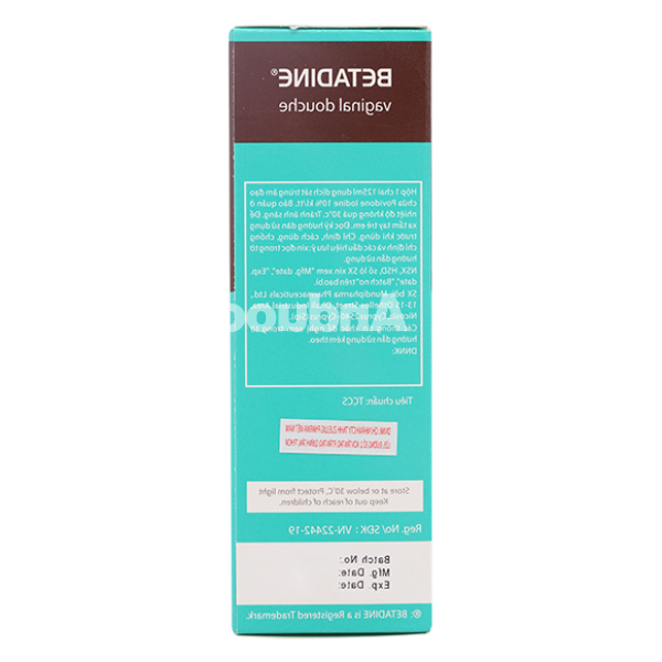 Dung dịch Betadine Vaginal Douche 10% hỗ trợ trị nhiễm khuẩn âm đạo chai 125ml