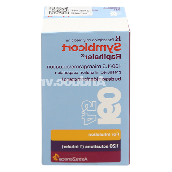 Hỗn dịch xịt Symbicort Rapihaler 160/4.5mcg trị hen suyễn bình 120 liều xịt