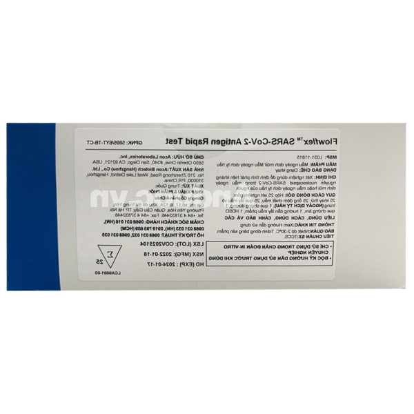 Kit test nhanh Covid-19 Flowflex Sars-CoV-2 Antigen hộp 25 bộ