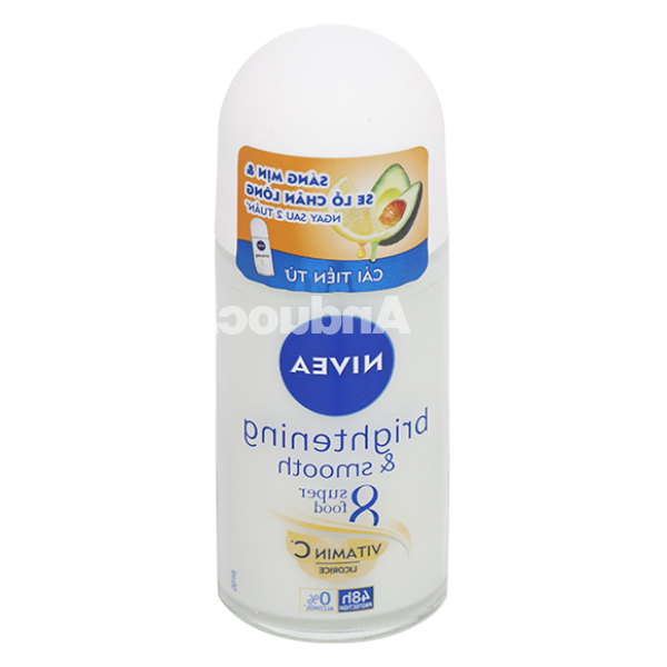 Lăn khử mùi Nivea Brightening & Smooth Vitamin C se khít lỗ chân lông chai 50ml