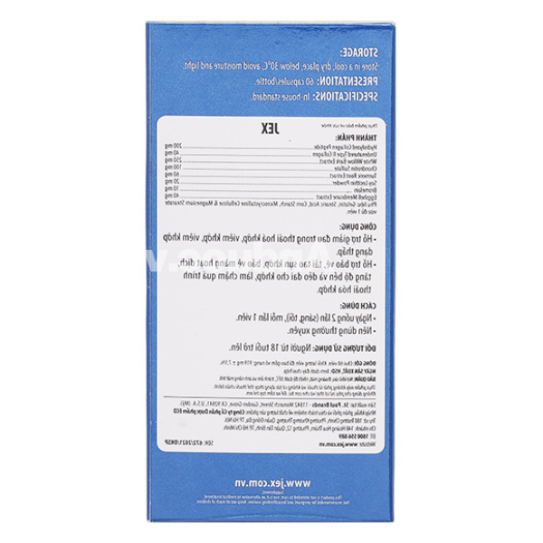 Ecogreen Jex Natural Joint Pain Relief bảo vệ, tái tạo sụn khớp lọ 60 viên