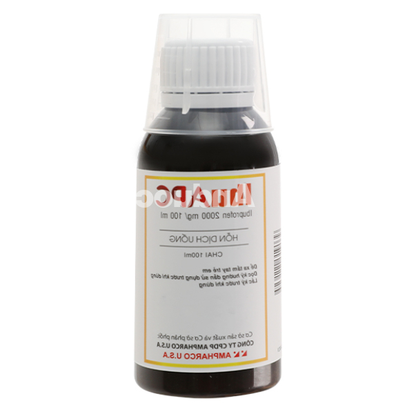 Hỗn dịch uống IbuAPC 2000mg/100ml giảm đau, hạ sốt, kháng viêm chai 100ml
