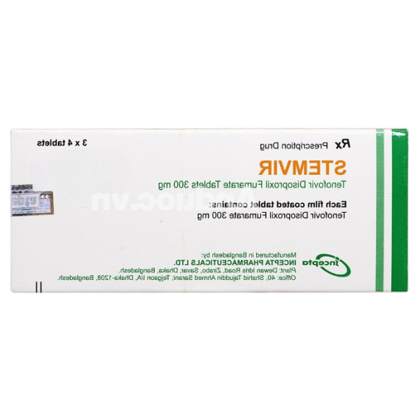 Stemvir 300mg trị nhiễm HIV-1, viêm gan B (3 vỉ x 4 viên)