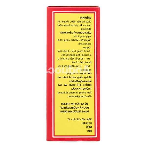 Siro Thuốc Ho Bổ Phế Chỉ Khái Lộ Trường Thọ trị ho, viêm phế quản chai 125ml