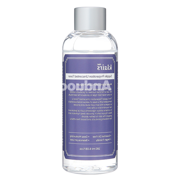 Nước hoa hồng Klairs Supple Preparation Unscented Toner giúp cấp ẩm, làm dịu da chai 180ml