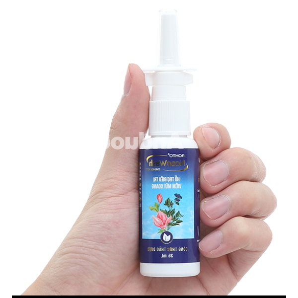 Xịt mũi Rohto NoseWash Spray hỗ trợ giảm viêm mũi xoang chai 35ml