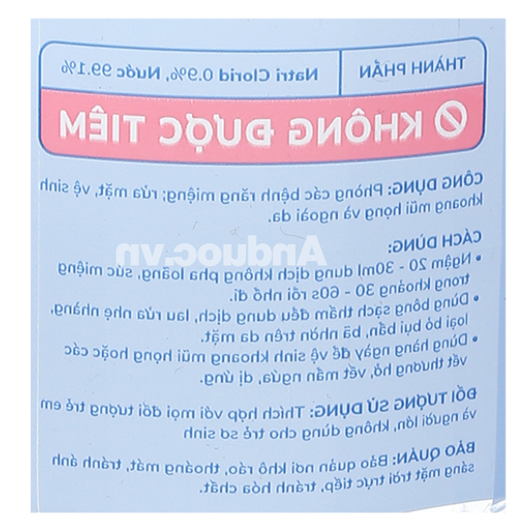 Nước muối Safin sát khuẩn, súc miệng chai 1000ml