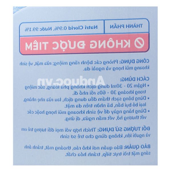 Nước muối Safin sát khuẩn, súc miệng chai 500ml