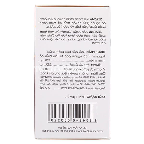 Viên uống SeaCan bổ sung Calci tự nhiên hộp 60 viên