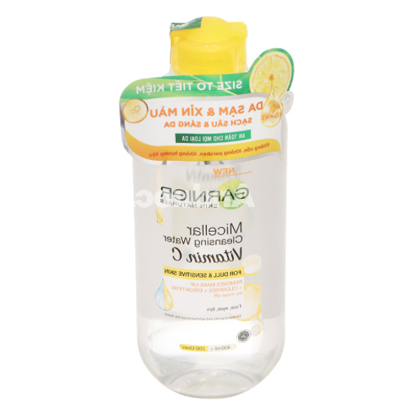 Nước tẩy trang Garnier Vitamin C giúp làm sạch, sáng da chai 400ml